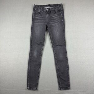Prana Jeans Womens 0 / 25 Gray/Black Skinny Denim Pants Preppy Casual 28x29*‎